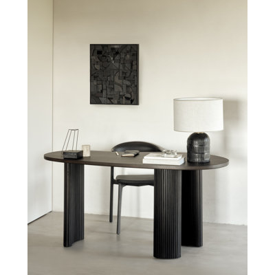 Boomerang Solid Wood Writing Desk