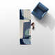 Gaye Handmade Wool Teal/Navy/Beige Rug