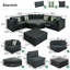 6 - Person Modular Patio Conversation Set with Cushions-370749473-370749472