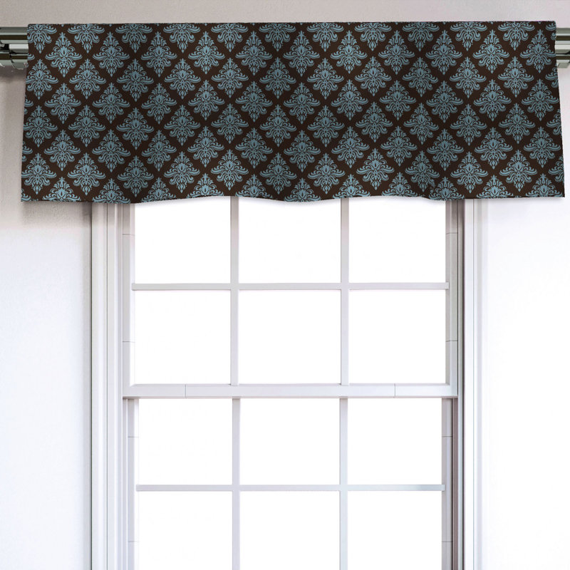 Sateen Floral Ruffled Window Valance