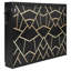 Lit escamotable Queen en bois massif et MDF, monobloc, noir, avec tête de lit lumineuse LED.