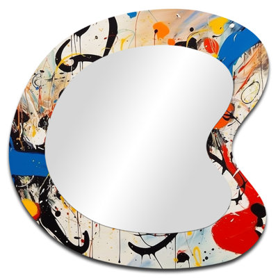 Miroir mural moderne asymétrique All That Jazz Colorful Joy III - Abstract Collages