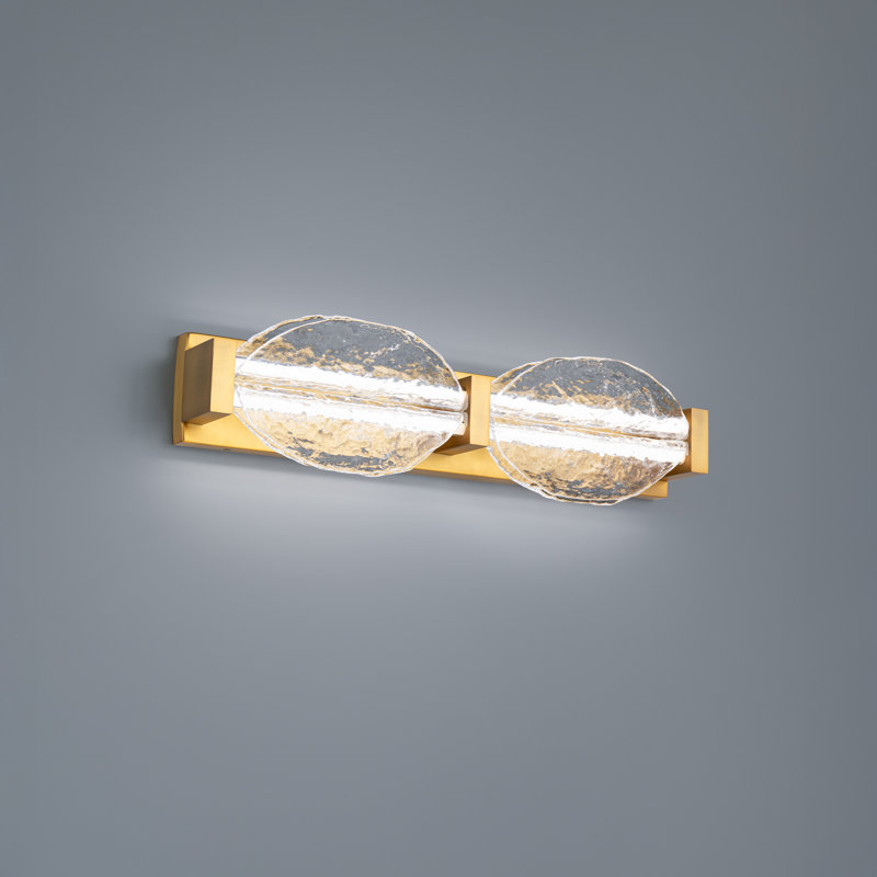 Deco 36" Dimmable LED Bath Vanity & Wall Light With Pressed Glass Shade And Built In Color Temperature Switch (2700K/3000K/3500K/4000K)