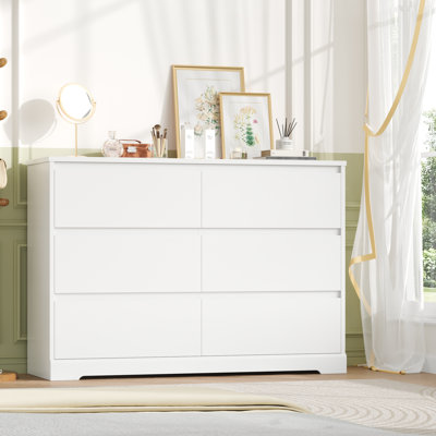 6 Drawer 47.2" W Wood Modern Double Dresser by Ebern Designs
