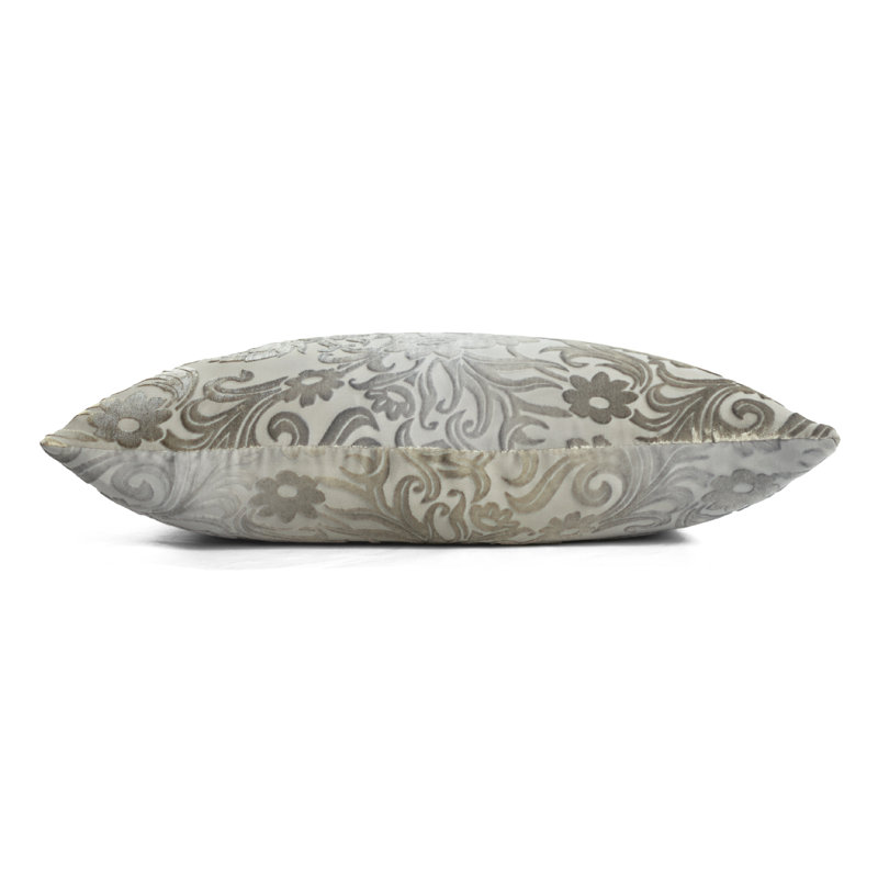 Prospect Park Lumbar Velvet Pillow Cover & Insert, 14" x 20", Nickel