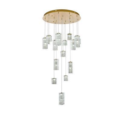 Aston 32 inch LED Pendant in Satin Gold