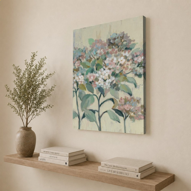 «Hydrangeas romantique» par Silvia Vassileva - impression sur toile, 36" x 24", Wrapped Canvas, Does Not Apply