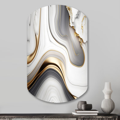 Bridlington - Abstract Asymmetrical Large Metal Wall Art, Modern Cylinder Metal Art Print