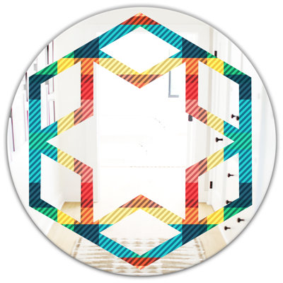 Miroir mural Hexagon Star Tartan