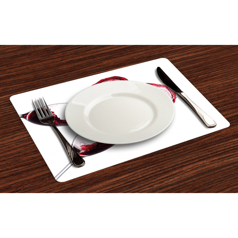 Fromberg Wine Heart Shape Spilling Wine Placemat