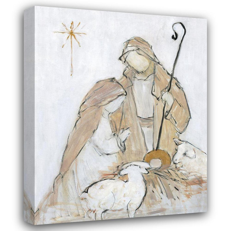 ArtDirect Swatland, Sally Gallery Wrapped Canvas Art Titled: Holy Night Family