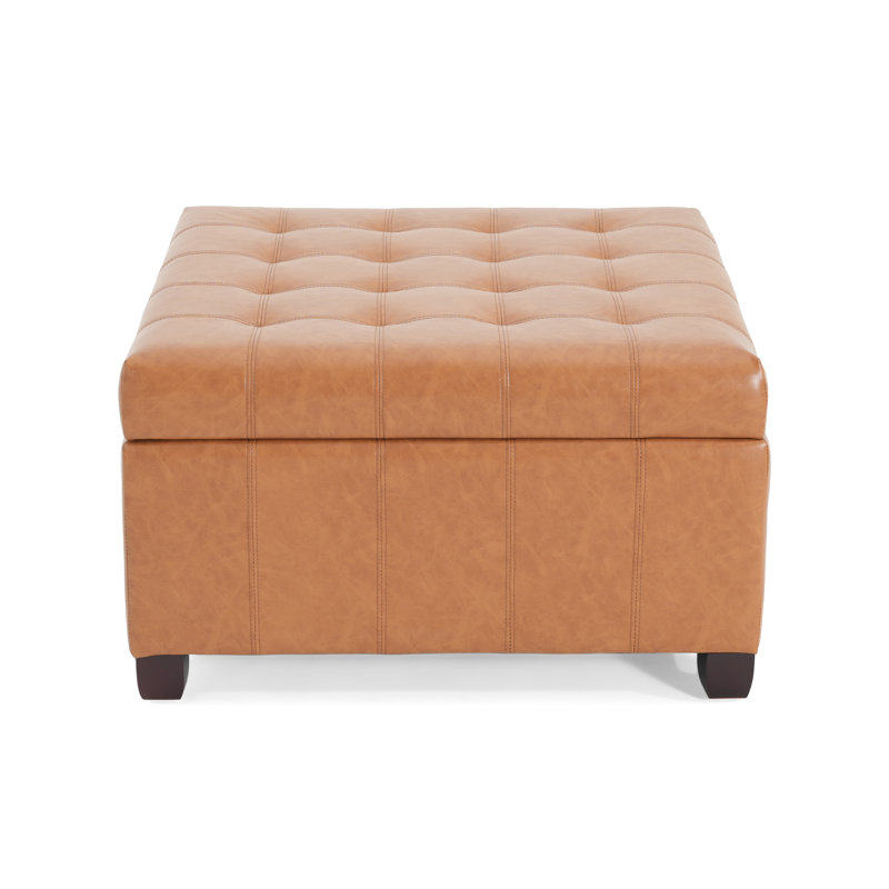  Repose-pieds capitonné avec rangement caché pour table basse Isabella