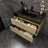Golitz 35.5 " W Wall Mounted Wall Mounted 1 Single Vanity Bathroom Vanity With Stainless Steel Top-472983796