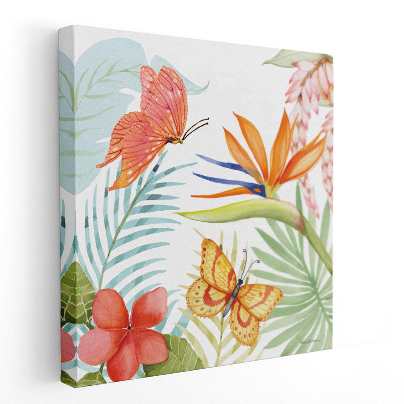 «Treasures of the Tropics IV», reproduction d'art sur toile, H 12 po x l 12 po