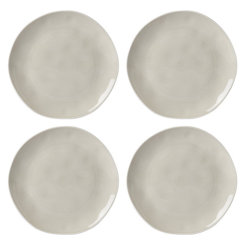 Bay Colors Blue Bay Colors 4Pc Dinner Plates, Gray
