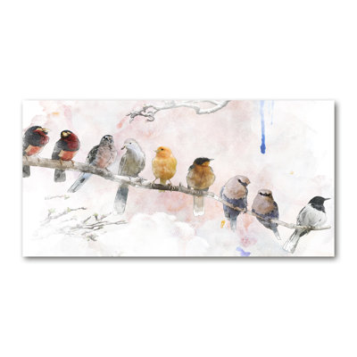 Birds on the Branch 1 Piece Wall Art on Canvas