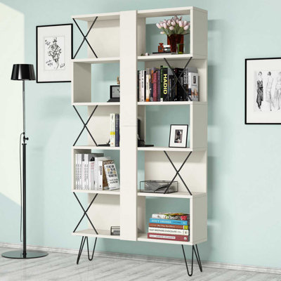 Sherry 90cm W Geometric Bookcase