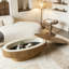 Table basse 47 po avec rangement en bois massif