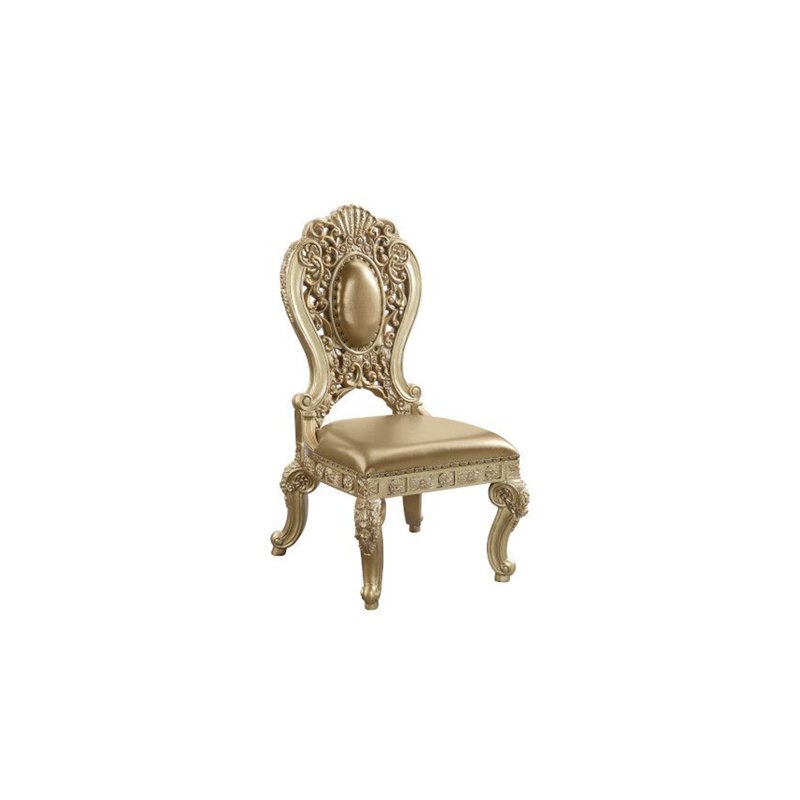 Chaise d'appoint Nelds en or / brun clair