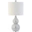 Lampe de table argentée 20 po Shenna