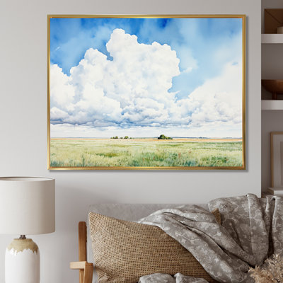 Nuage blanc paysage minimaliste III - décoration murale nuages