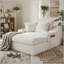 Chaise longue surdimensionnée avec porte-gobelets, 3 coussins et aucun assemblage requis-153541683
