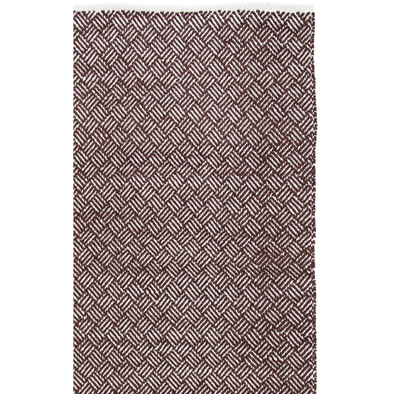 Tapis en coton tissé à plat Bryent, Tapis de couloir 2 pi 3 po x 7 pi