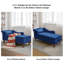  Chaise longue de rangement rembourrée en velours avec coussin-637492560
