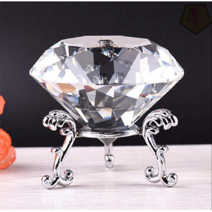 Luxury Home Decoration Items Metal Wing with Crystal Base Crystals