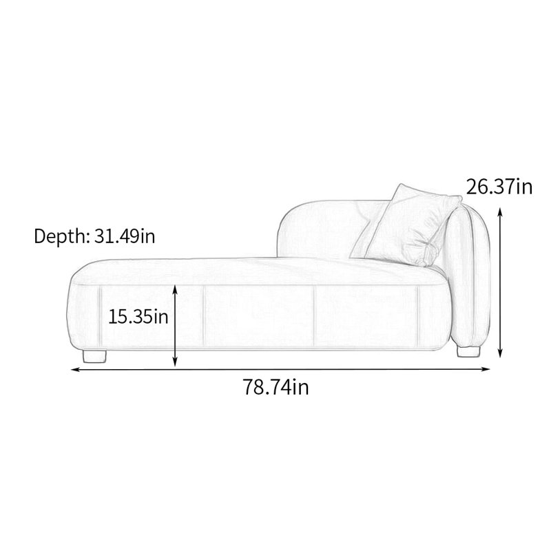 Méridiennes intérieures rembourrées Comfort, Accoudoir à droite (vu de face), Beige
