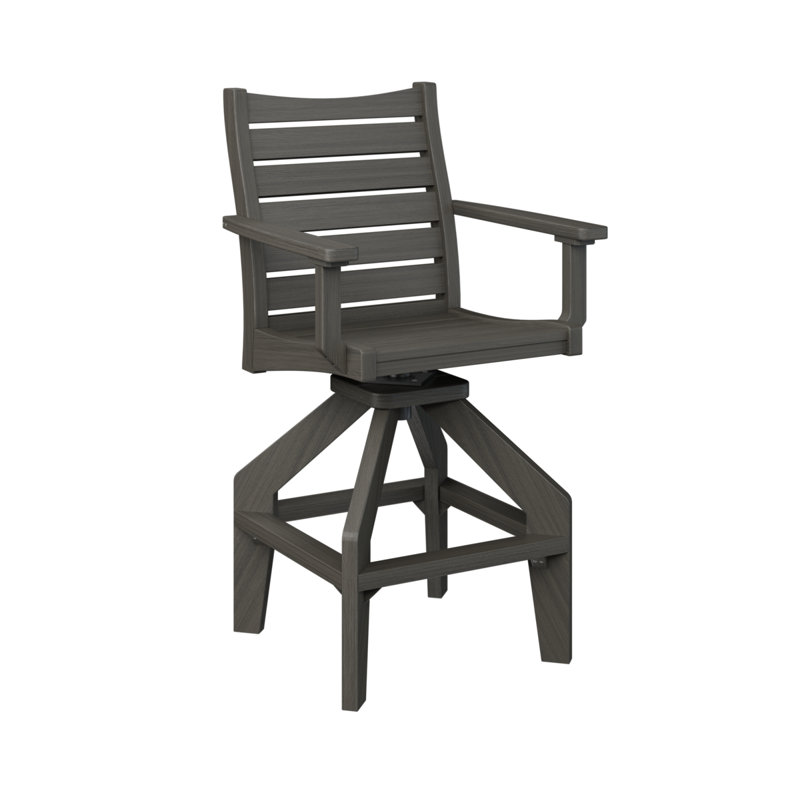Berlin Gardens Bristol Swivel Chair, Coastal Gray, 26.5"