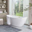 71" x 33" Freestanding Soaking Acrylic Bathtub-73719603