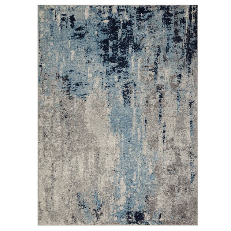 Andersson No Pattern Machine Woven Grey Area Rug