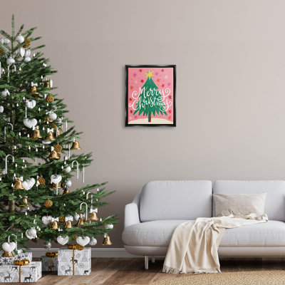 «Merry Christmas Starry - Floater Frame», impression sur toile