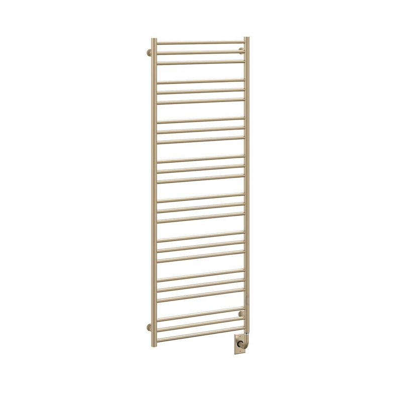 Porte-serviettes mural chauffant 23,6 po x 64 po Sorano, H 64 po x l 23,5 po x P 2,75 po, Laiton satiné, Hardwired