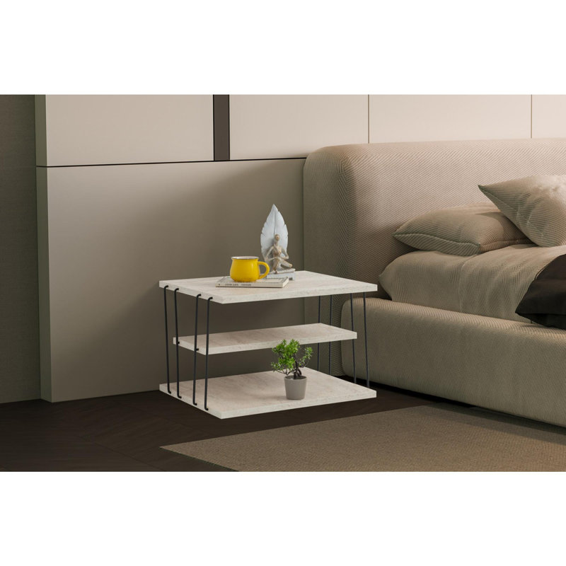 Table d'appoint, Travertin noir