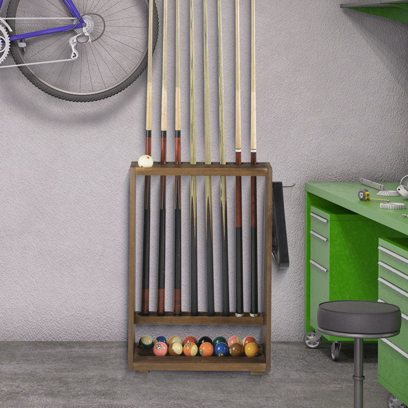 Wood Pool Cue Rack