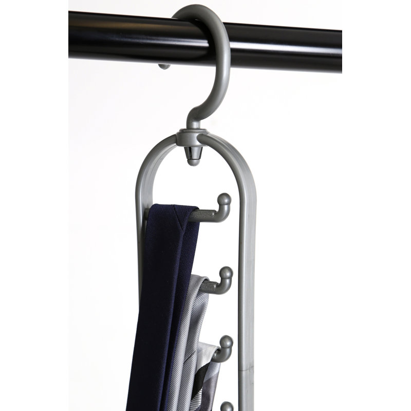 Plastic Hanging 12 - Hook Coat Rack, Grey