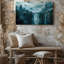 Toile, paysage fantastique à couper le souffle mettant en vedette une brume dramatique dans un canyon enveloppé avec des falaises imposantes de chaque côté, art mural-759538885