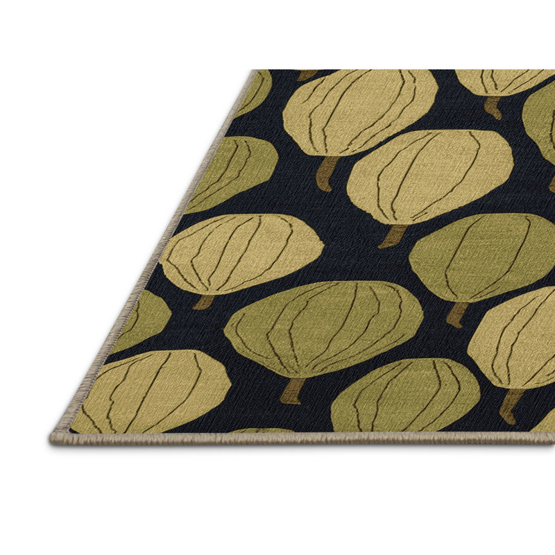  Tapis lavable aux fruits Kadota, Carré 5 pi