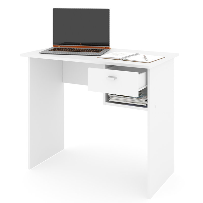 Regin Solid Wood Base Writing Desk, White