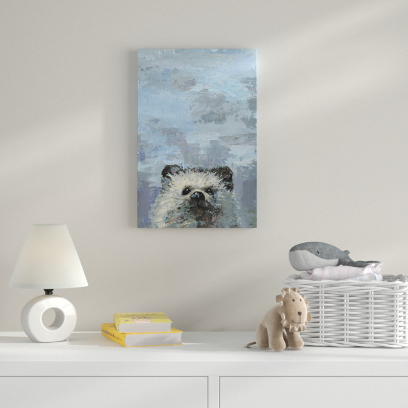 «What Up Raccoon», reproduction sur toile tendue, H 12 po x l 8 po x P 1,5 po