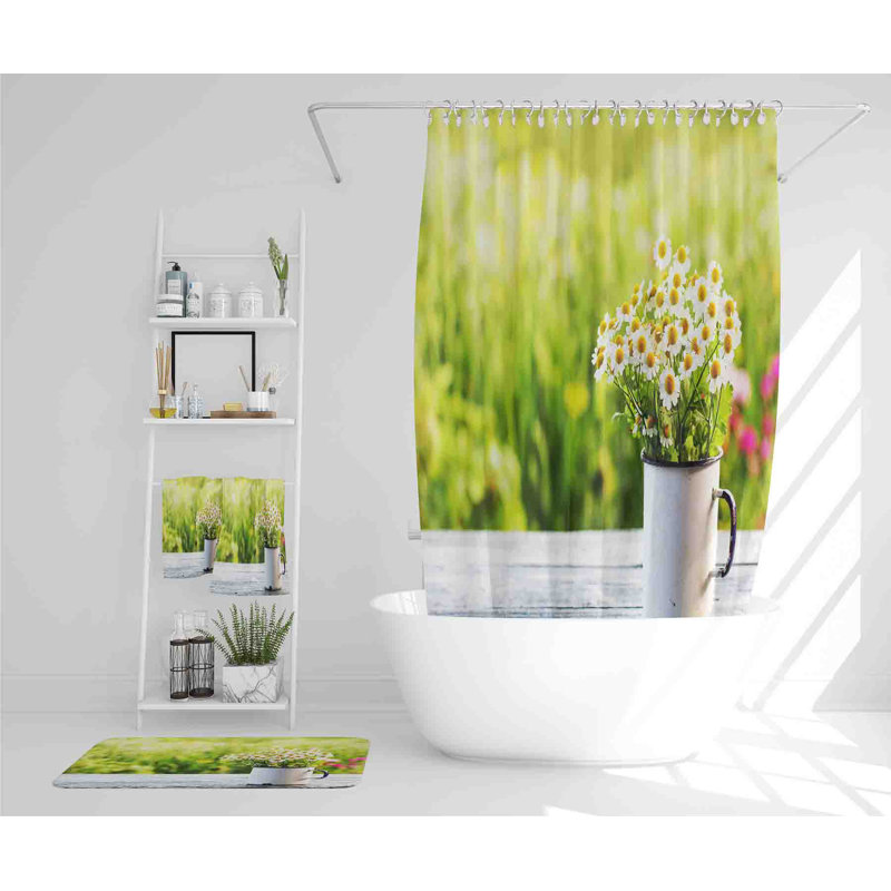Nevyana Polyester Shower Curtain Set