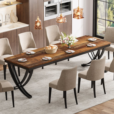 Dollis 78.74" Iron Dining Table （Whitout Chair)