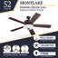 Ventilateur de plafond 52 po avec lumières DEL Montlake-740115684