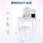 Ensemble de coiffeuse pour enfant avec miroir et tabouret lumineux - Ensemble de table de maquillage pour petites filles de 3 à 8 ans - Conception durable et sécuritaire - Parfait pour la chambre à coucher ou la salle de jeux - Couleur: blanc-574599408