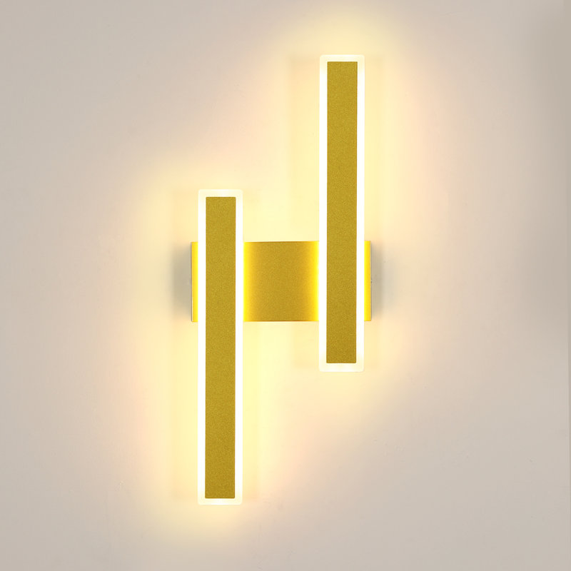 44Cm Gold LED Acrylic Wall Sconce With Warm Light