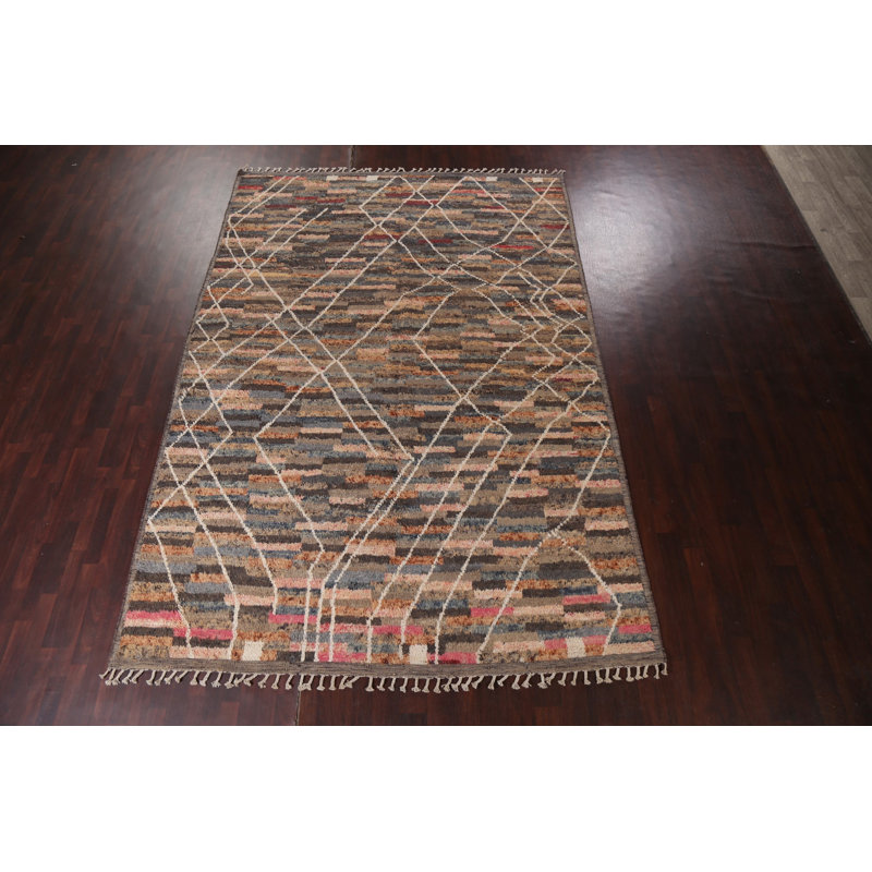 Tapis marocain en laine noué à la main 9 x 13