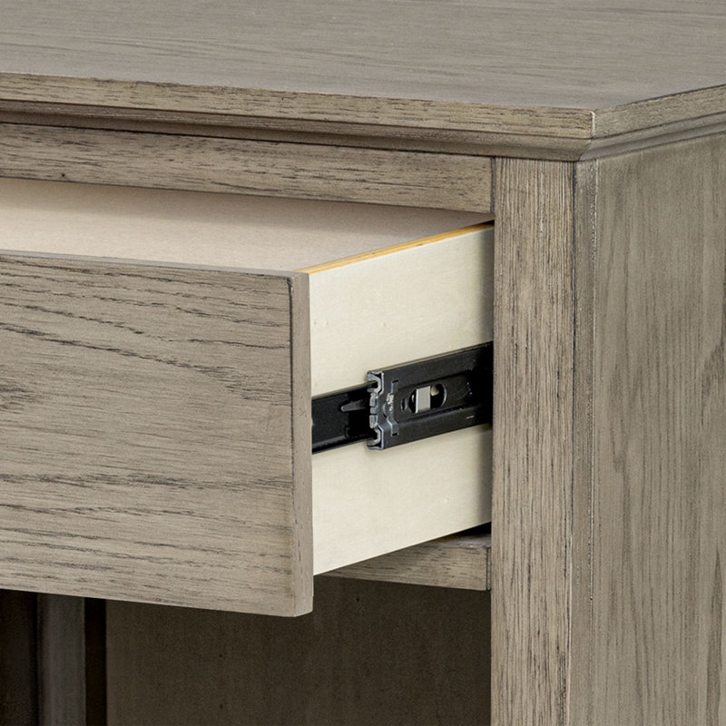 Victoria 1 Drawer Nightstand, Reclaimed Gray