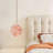 1-light Pink Flower Pendant Light
